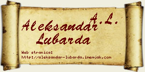 Aleksandar Lubarda vizit kartica